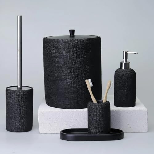 Natural Toilet Brush with Black Holder