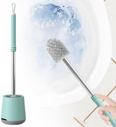 YIYIYD Toilet Brush with Covered Holder and Long Handle