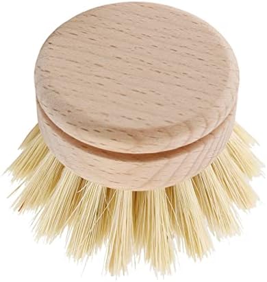Nicfaky 6 Pcs Wooden Dish Brush Refillable Heads