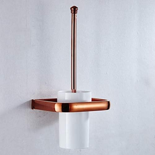 LUDSUY Luxury Rose Gold Toilet Brush Holder Set