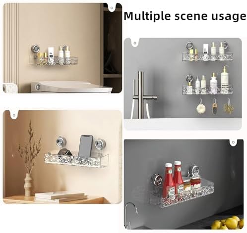 Circular Suction Cup Wall Shelf No Drill Mount