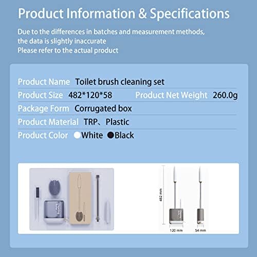 Homy Timy Silicone Toilet Brush Set - White