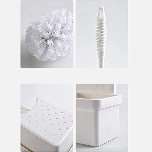 WSYTY Toilet Brush Set with Wall-Mounted Holder and Drip Tray