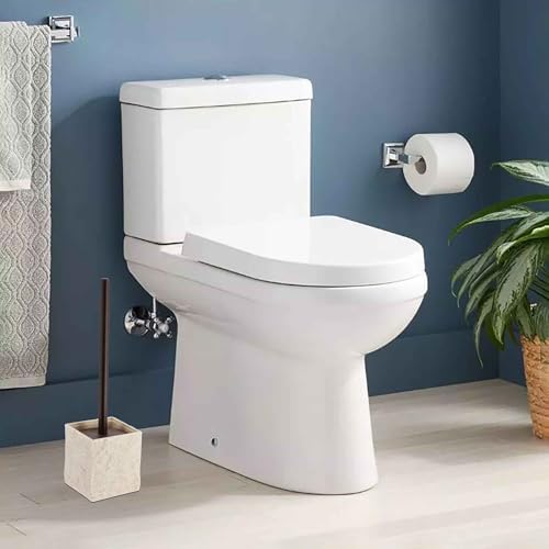 Natural Stone Effect Square Toilet Brush Set