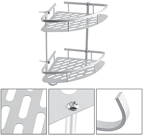 Senrusa Aluminum Dual Tier Shower Caddy Shelf