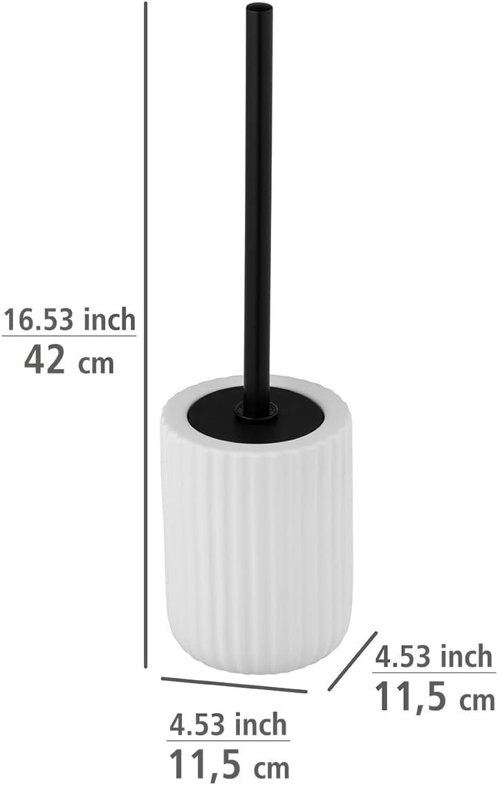 WENKO Belluno Ceramic Toilet Brush Holder 115 x 42 x 115 cm