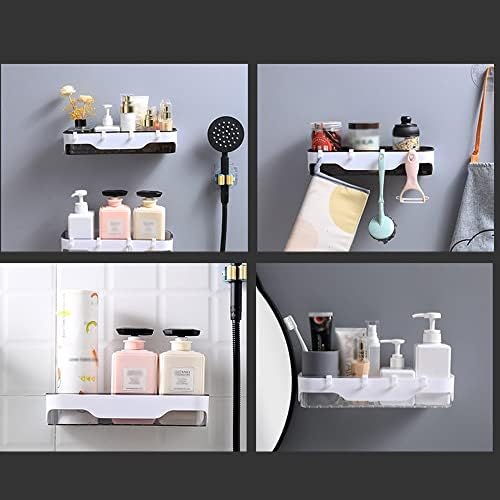 ANNBKA Wall-Mounted Shower Caddy with Hooks and Drainage 1