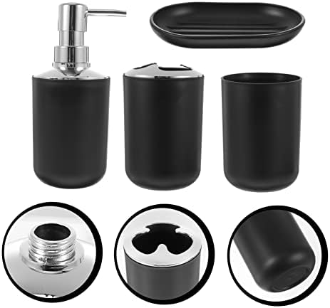 Veemoon Elegant Black Bathroom Accessories Set
