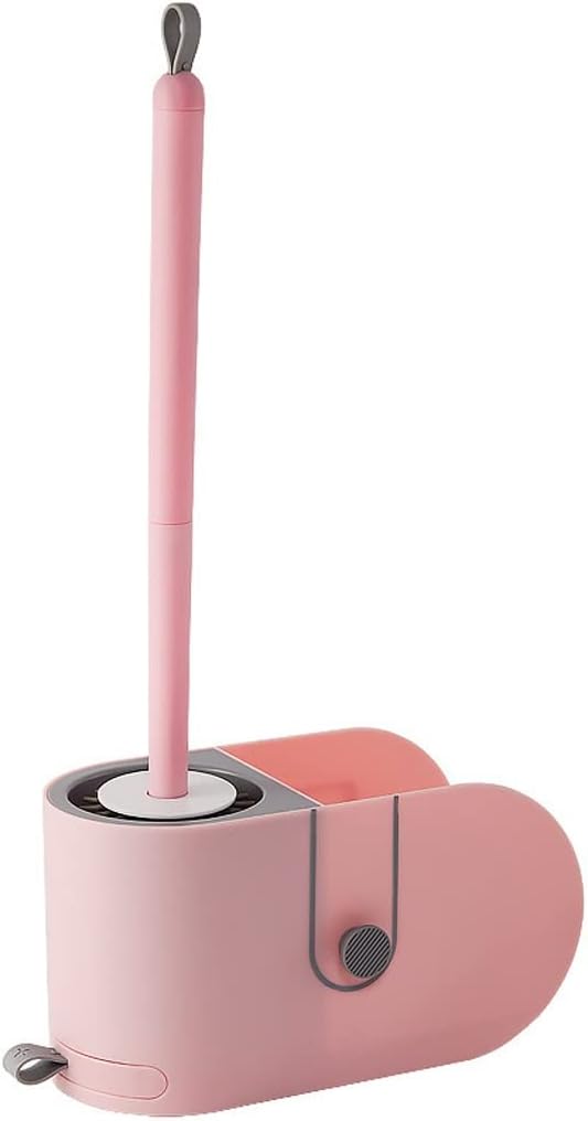 Toilet Brush with Holder Set - Soft TPR Silicone Head