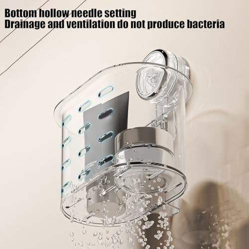 No-Drill Suction Storage Box for Bathroom and Kitchen