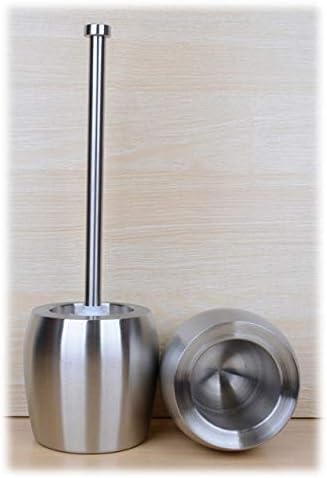 ROLTIN Toilet Brush with Holder and Silicone Scrubber