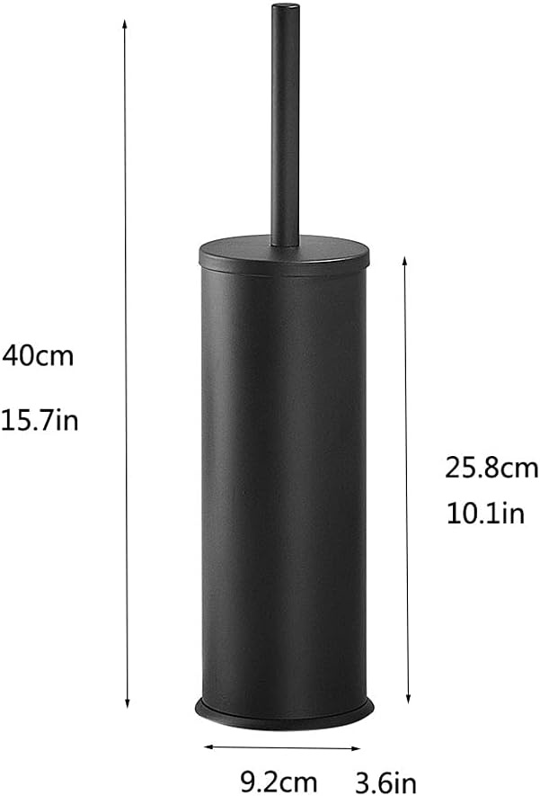 UNNS Toilet Brush with Base and Holder - Black