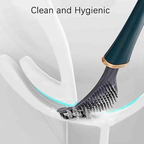 Jefuzh Silicone Toilet Brush and Holder Set