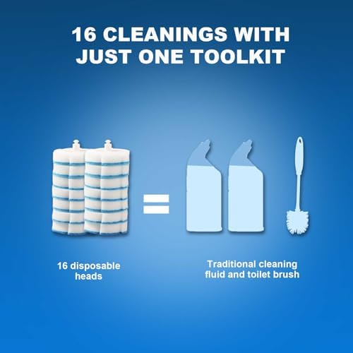 YGSJKJ Toilet Brush and Holder Set with 32 Refills