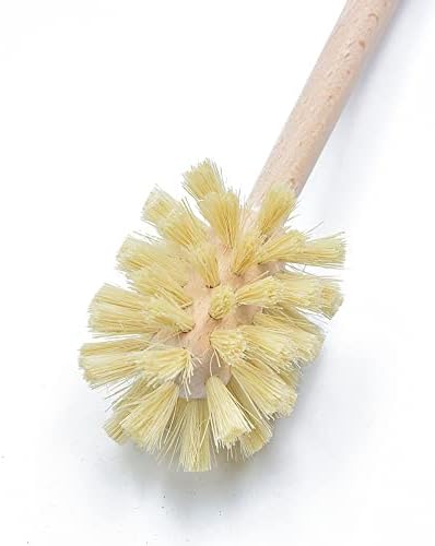 Beechwood Toilet Brush with 360 Cleaning and Jute Bristles