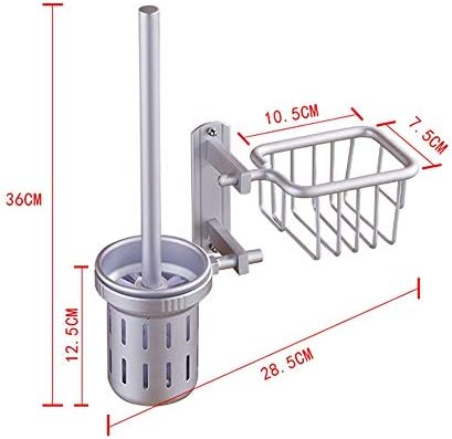 Bathroom Accessories Aluminum Toilet Brush Set with Shelf and Basket