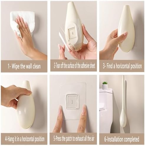 AXunfei Toilet Brush and Holder Set with Magnetic Closure