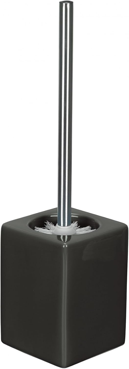 Flash Modern Stoneware Toilet Brush Holder White