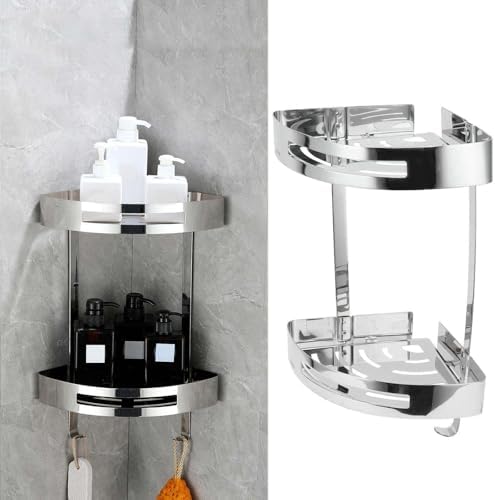 FINANCIALLY LIT 2-Layer Corner Caddy Shelf Organizer