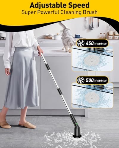 Electric Spin Scrubber with IPX7 Waterproof 3 Speeds