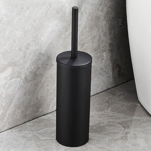 Stylish Matt Black 304 Stainless Steel Toilet Brush Set