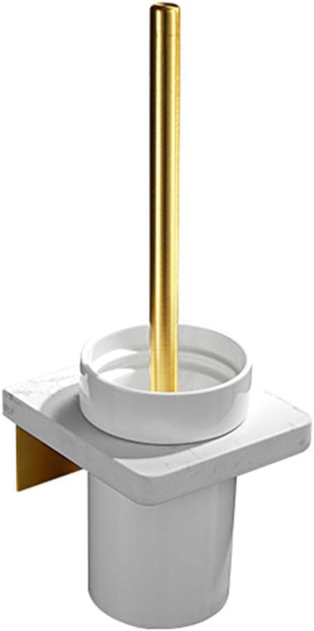 Toilet Brush Set with Holder - Durable Wall Mount for Bathroom