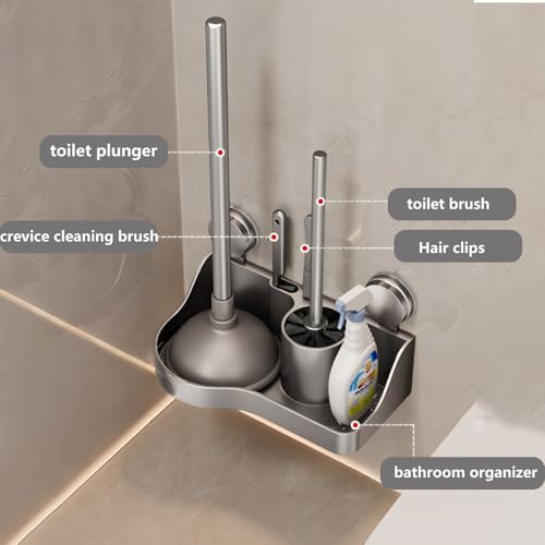 GHYFFF 5-in-1 Toilet Plunger and Brush Set