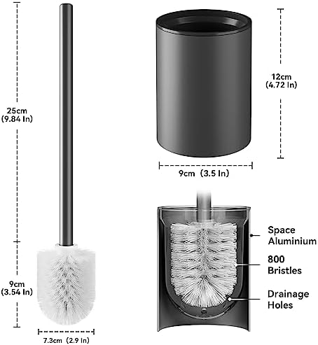 Esusom Toilet Brush and Holder Set with Durable Bristles