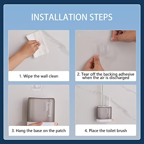 Homy Timy Silicone Toilet Brush Set - White