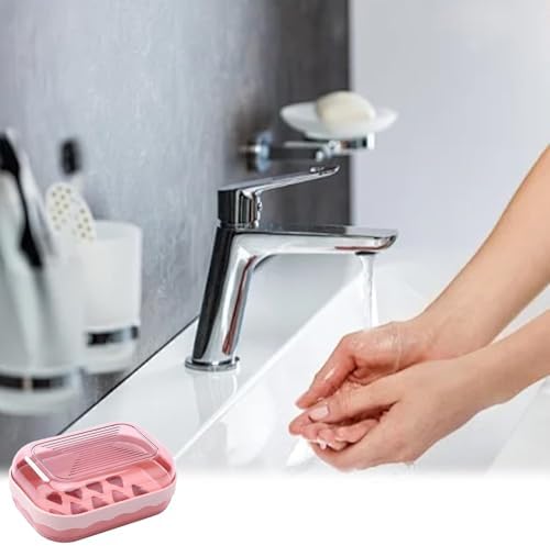 Stylish Soap Dish with Drainage and Flip-Top Design