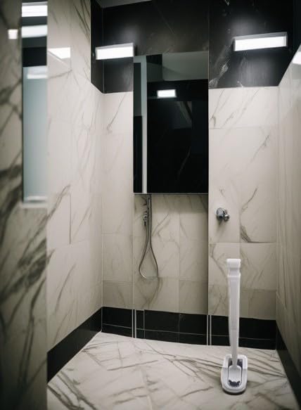 Ultra Long Handle Toilet Brush with Wall Mount Holder 1