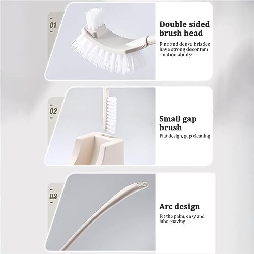 NOLLAM Thick Plastic Toilet Brush with Holder