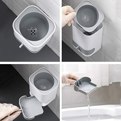 Toilet Brush Holder with Drain Drawer and TPR Brush Head