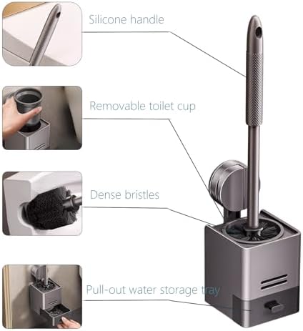 GHYFFF 2 Pack Wall Mounted Toilet Brush Set
