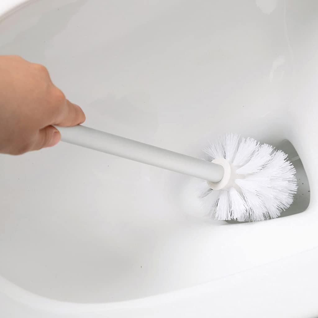 Black 360 Toilet Brush with Holder for Bathroom Cleaning