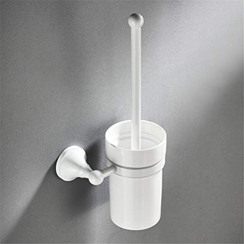 LUDSUY Baking White Toilet Brush Holder Wall Mount 1