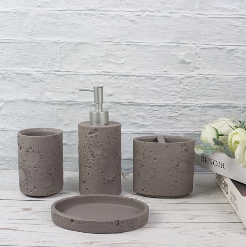 Hymmah Meteorites Bathroom Accessories Set 4 Pcs Resin