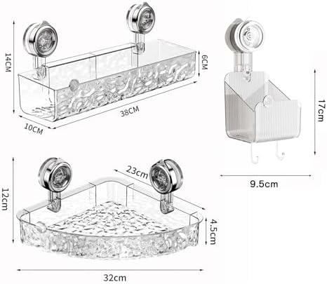Circular Suction Cup Wall Shelf No Drill Mount