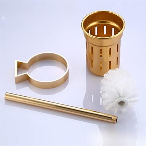 DLUXCA Toilet Brush and Holder with Gold Finish