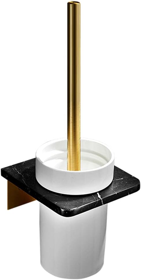 NOVOCE Toilet Brush Set with Holder - Black 1