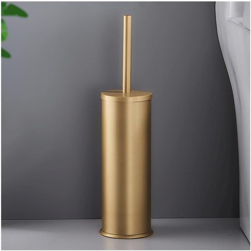 ZTBH Toilet Brush Holder Aluminum Brushed Gold