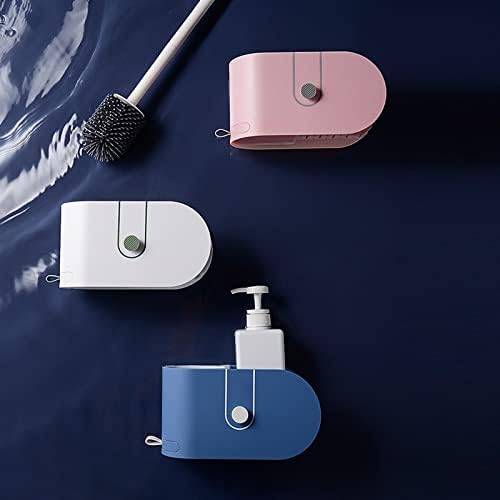 Toilet Brush with Holder Set - Soft TPR Silicone Head
