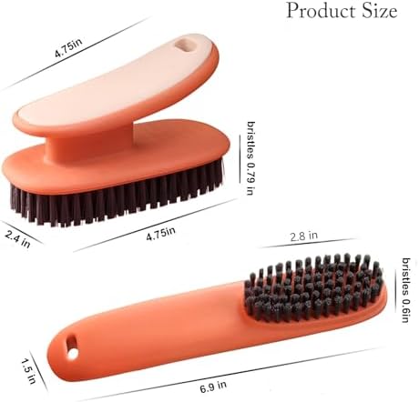 PLSMY 2-Piece Cleaning Brush Set for Home Kitchen Bathroom Clothing