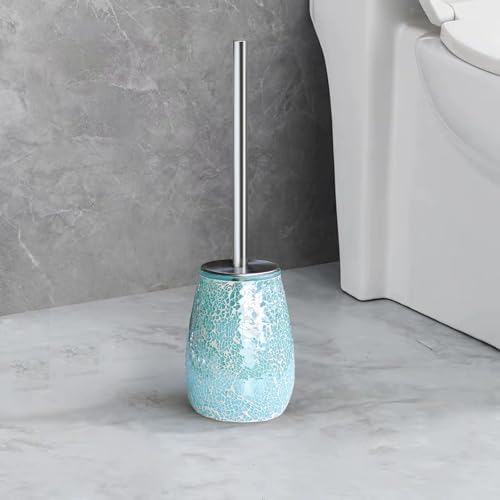 Modern Toilet Brush and Holder Set in Turquoise Green