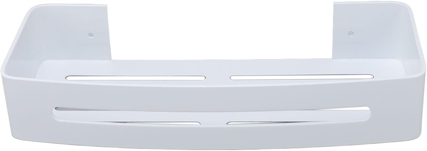Pssopp Bathroom Wall Mounted Shelf Space Aluminum Shower Rack White