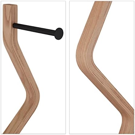 Relaxdays WC Accessories Set - 2 in 1 Toilet Paper Holder Brush BlackNatural