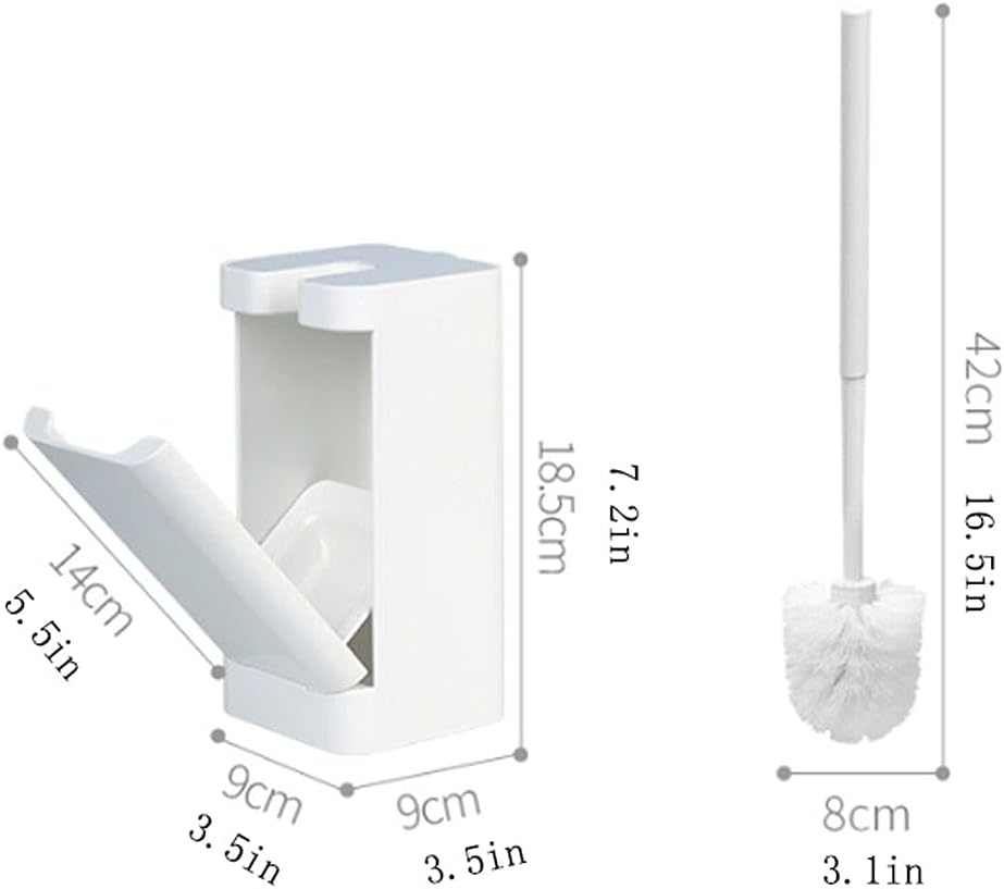 UNNS Wall-Mounted Toilet Brush with Holder - Simple Design Activated Carbon Deodorization