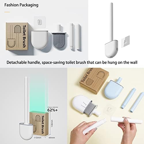Silicone Toilet Brush with Wall Mounting Holder