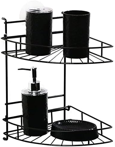 FINANCIALLY LIT LKOP 2 Shelf Metal Shower Corner Organizer