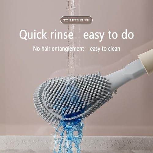 AXunfei Toilet Brush and Holder Set with Magnetic Closure